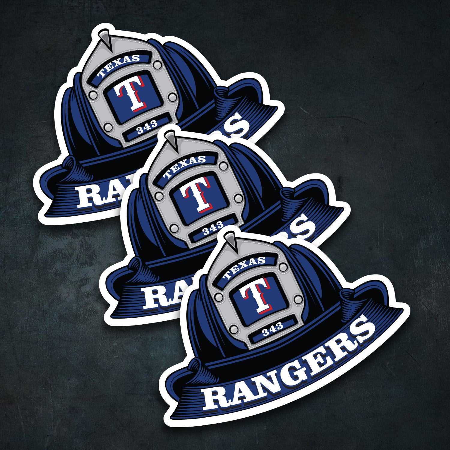 MLB (AMERICAN LEAGUE) Fire Helmet Sticker - 3 PACK